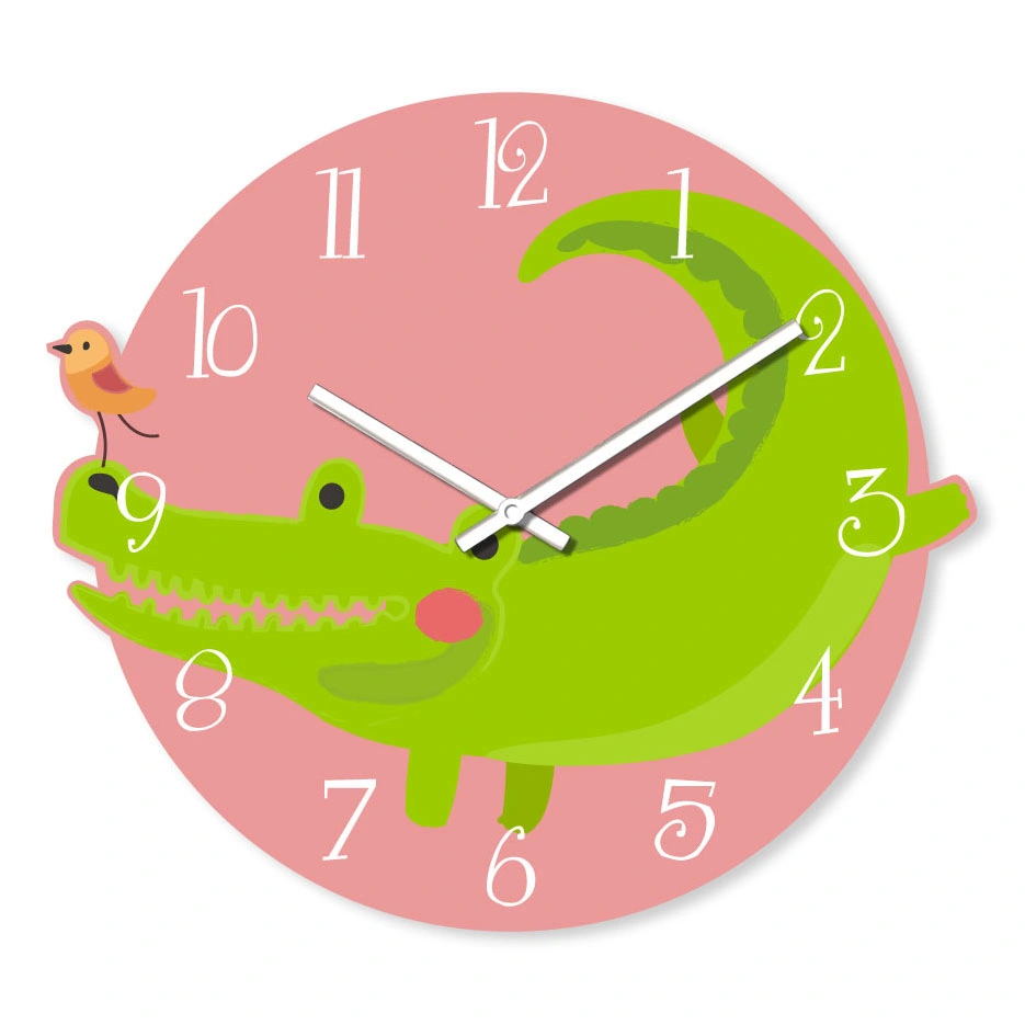 2022 Nuevo diseño de reloj de pared de MDF de oso para Kid's