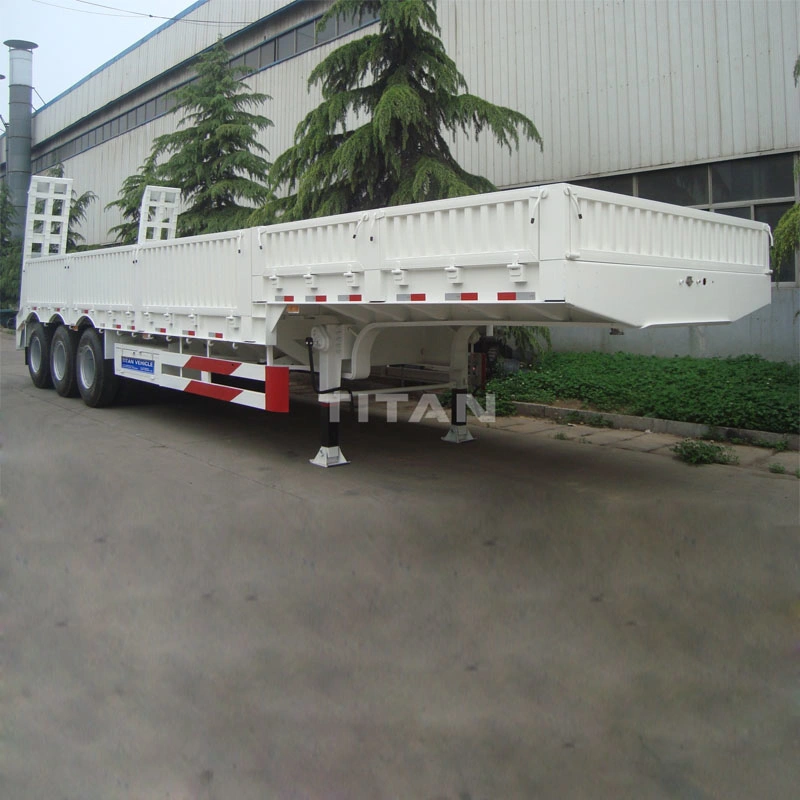 Titan 60t 3axles Low Bed Trailer for Carrying Excavators