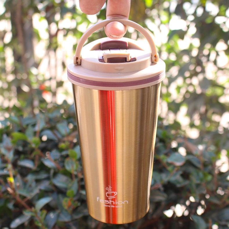 Hot Selling Vacuum Flask Stainless Steel Bottle with Rubber Handle