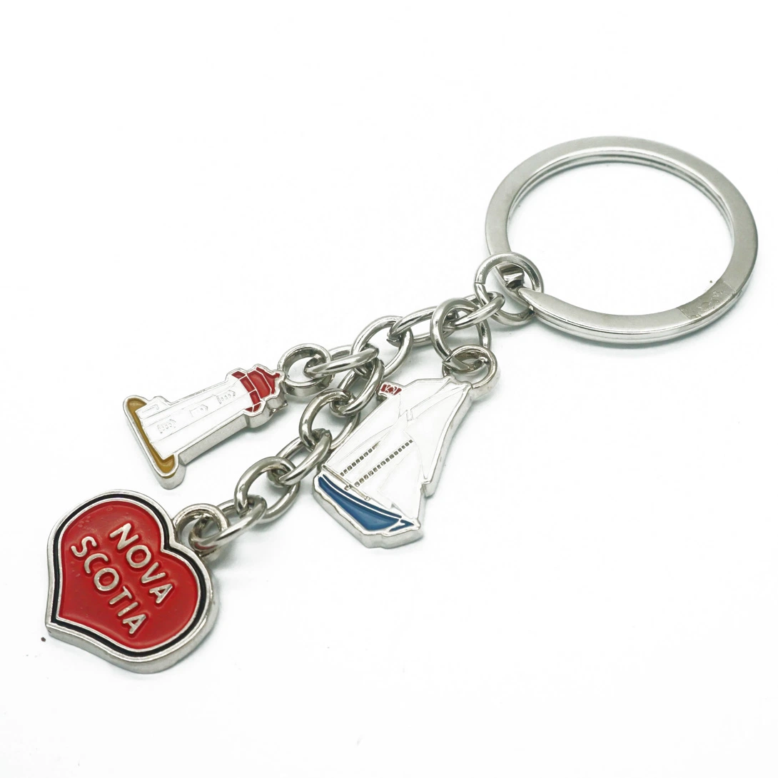 Promotional Door Gift Enamel Personalized Adult Souvenirs Metal Keychains with Custom Logo