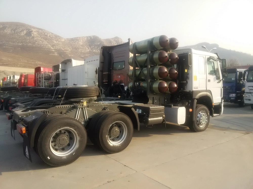 Brand New HOWO 6X4 CNG Tractor Truck, CNG Prime Mover