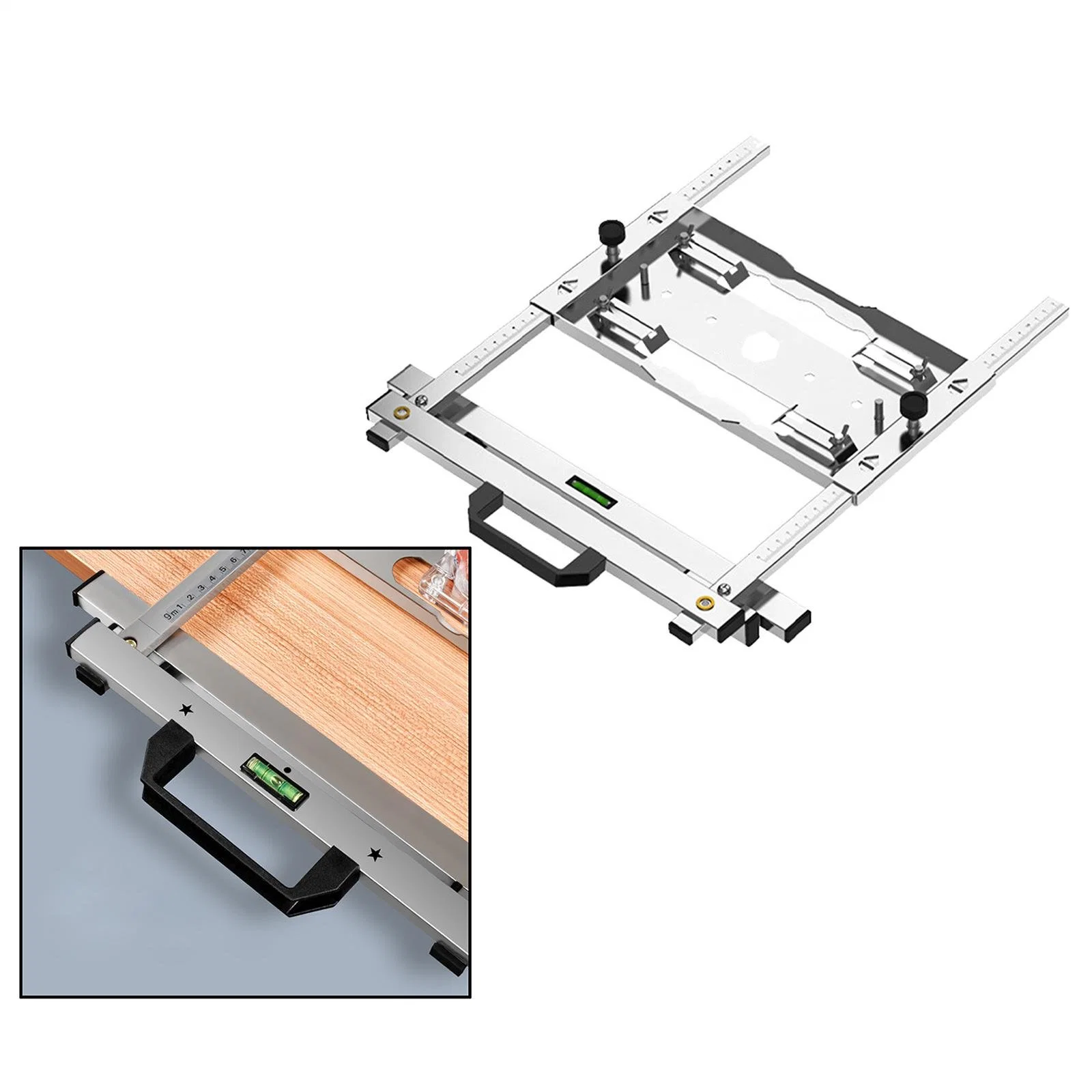 Guía de borde de la carpintería el posicionamiento de la junta de corte Herramientas de fresado de borde resistente bastidor de la junta de corte ajustable para sierra circular de la Carpintería Router largo