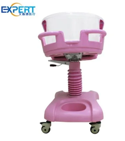 Hot Selling Good Quality Hospital Equipment Baby Cot ABS Plastic New Born Baby Bed Infants Hydraulic Baby Cot for Hospital Use