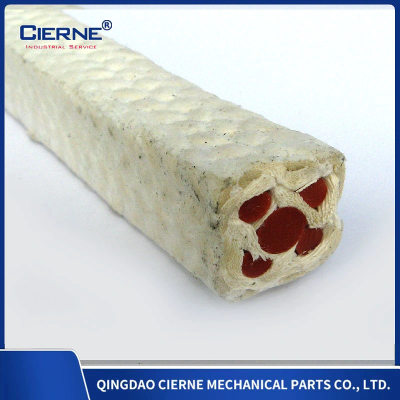 China Asbestos Fiber Braided Whiteptfe Packing with Rubber Core with Without Oil Lubricant Packing