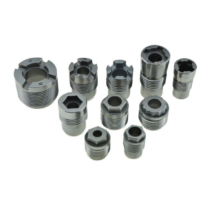 Customized Precision Machining Thread Tungsten Carbide Nozzle for Oil Service Industry