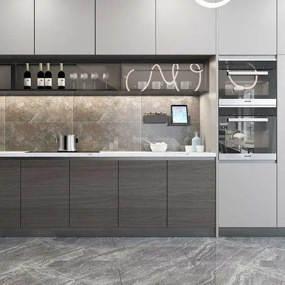 El italiano moderno mobiliario alacena Waterproof gabinetes de cocina