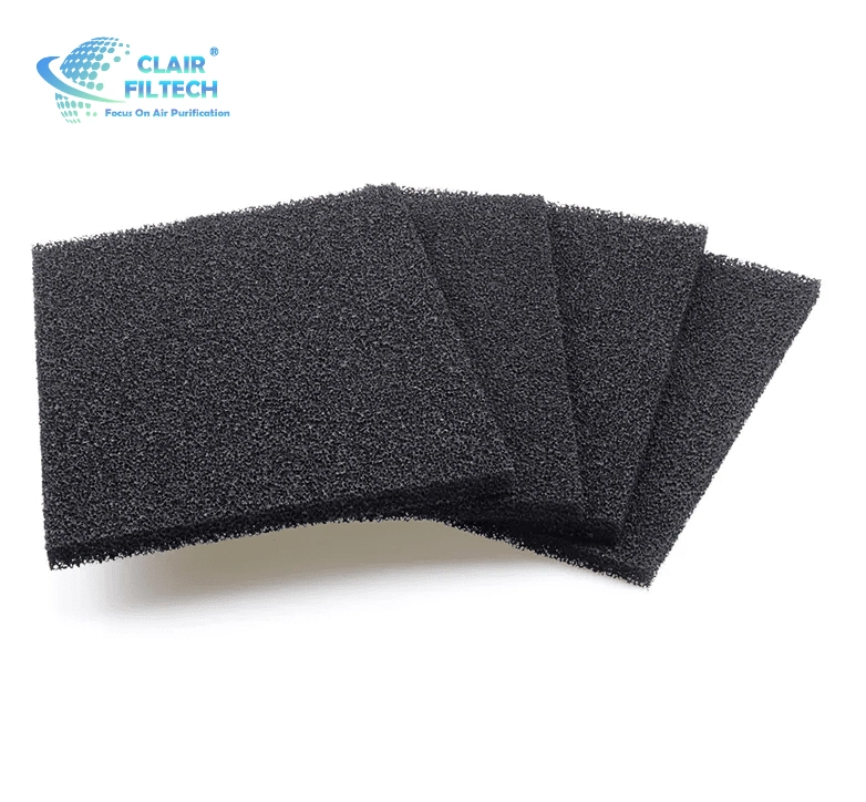 G4 Black Hot Sell Honeycomb Activated Carbon Wave Polyether Filter Sponge Polyurethane Foam Price
