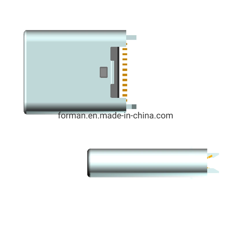 Fast Charging 24pin USB Association of Certified USB C Type 3.1 Deep Drawing Shell with PCB Male Connector