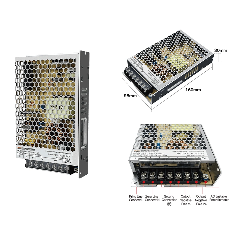 Fonte de alimentação de comutação Bina de 24 V, 200 W, CA para CC Transformador industrial