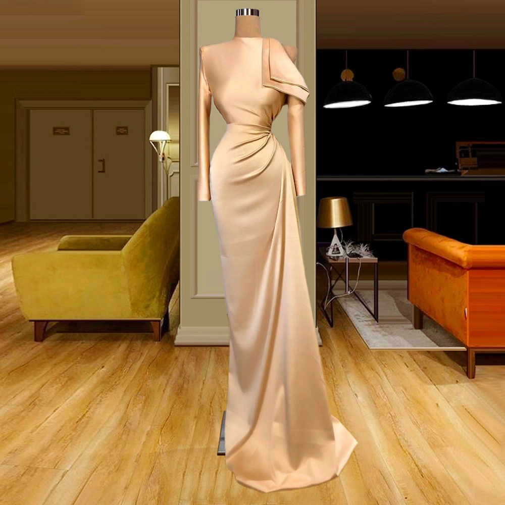 Strapless Bridal Evening Dresses Pleated Satin Party Prom Gowns Lb2930