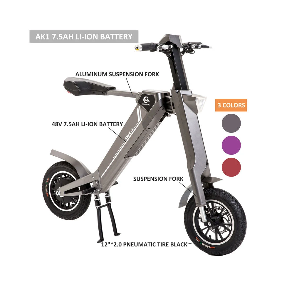Vélo vélo électrique portable étanche 48V 350W Smart Remote Auto-Folding Scooter électrique de mobilité vélo électrique