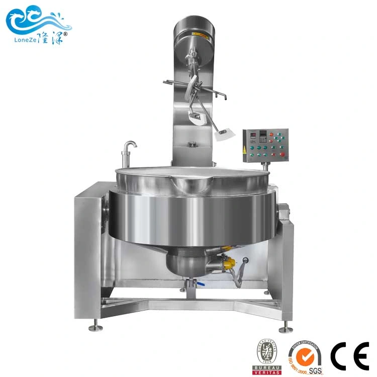 China proveedor automático Industrial de gas de cocina de acero inoxidable 304 de la máquina de mezcla de salsa de caramelo aprobado por el certificado CE