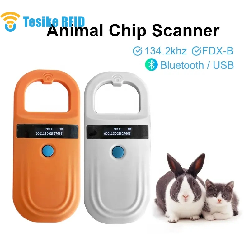 Protocole ISO11784/85 134,2 kHz RFID Animal Microchip scanner pour animaux domestiques