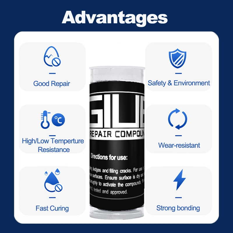 High Strength Ceramic Metal Filled Stainless Steel Repair Epoxy Putty Adhesive Glue Two Component Epoxy Repair Putty Stick 60g