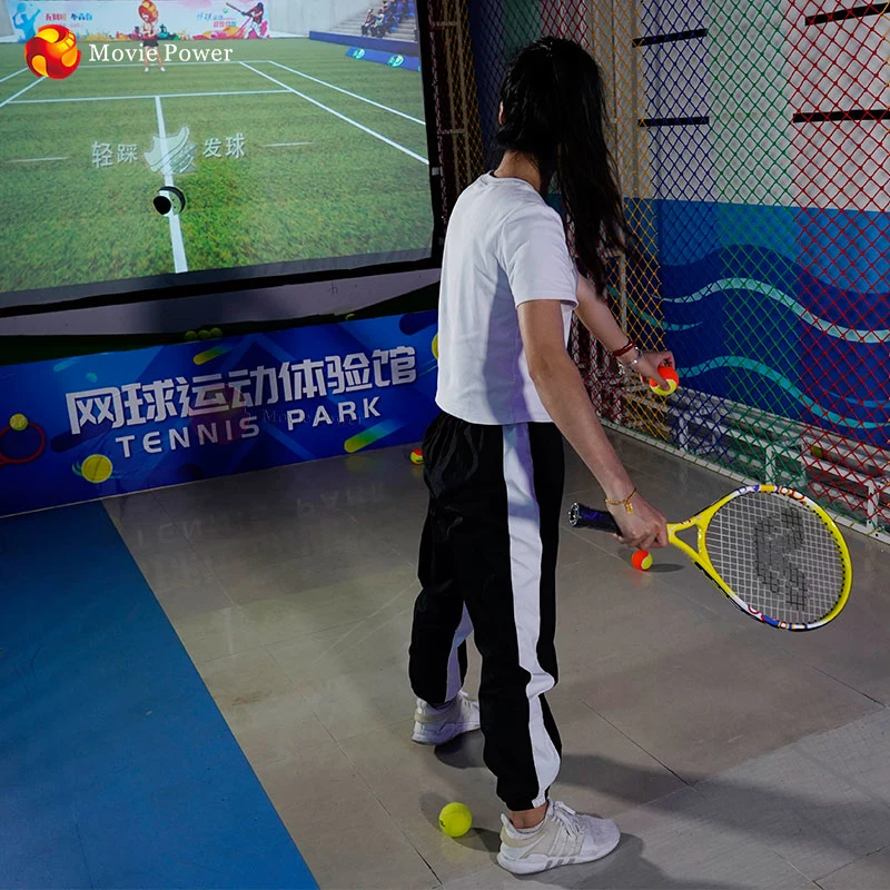 لعبة اللياقة البدنية التفاعلية 9d Virtual Reality Tennis Equipment VR لعبة رياضية