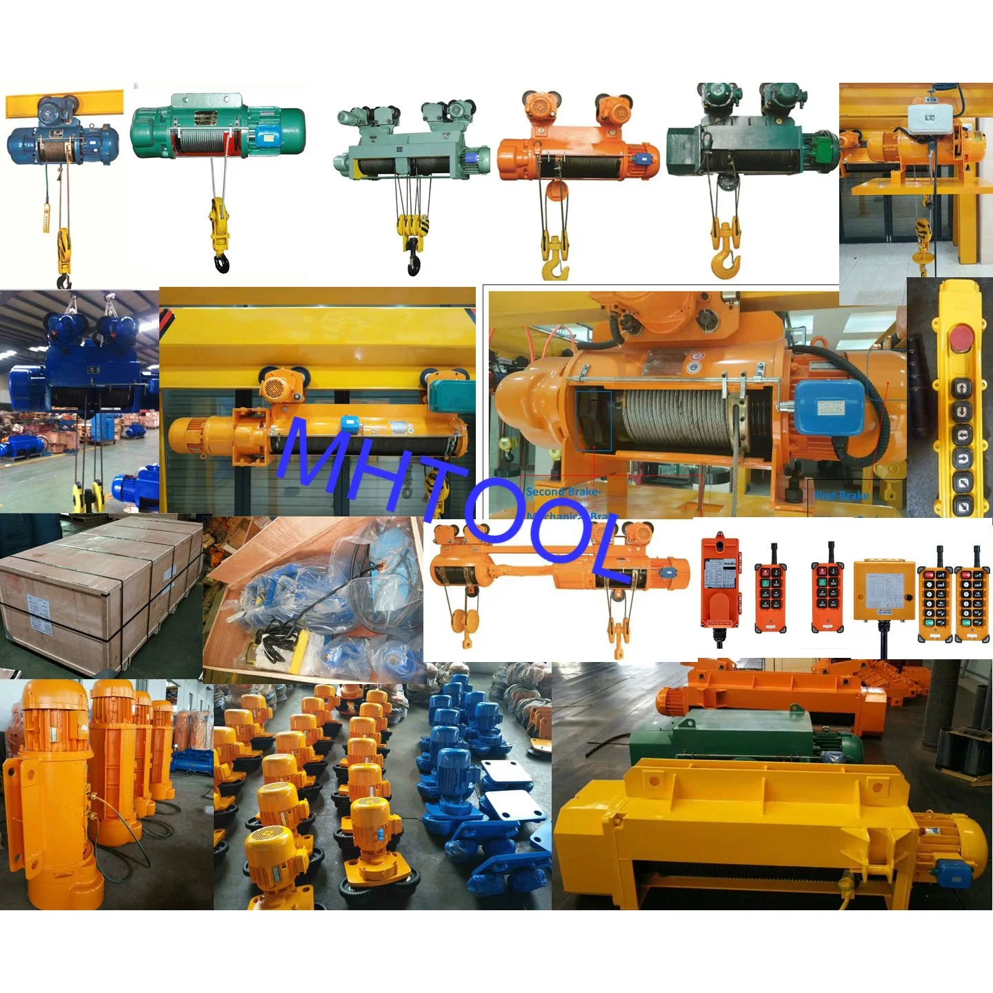 2ton Electric Wire Rope Hoist for Single Rail Crane China Manufacturer Factory