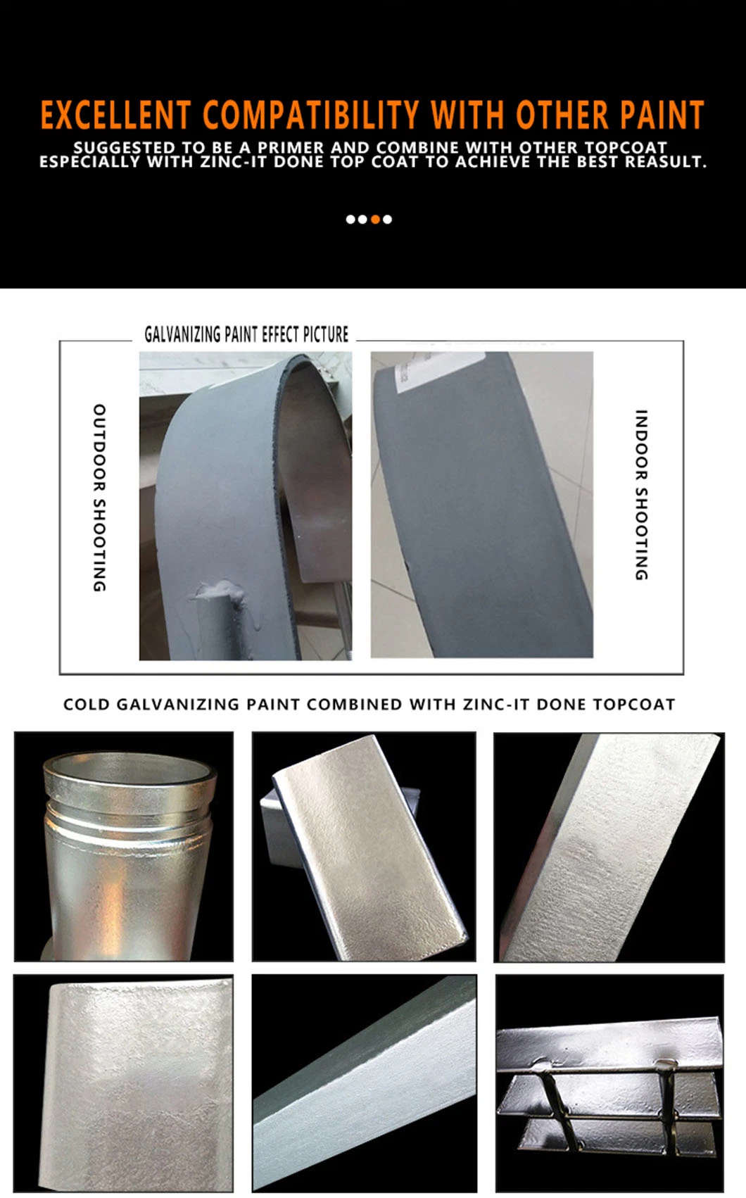 Cold Galvanizing Spray Painting 2.5kg Steel Coil Coating Building Material