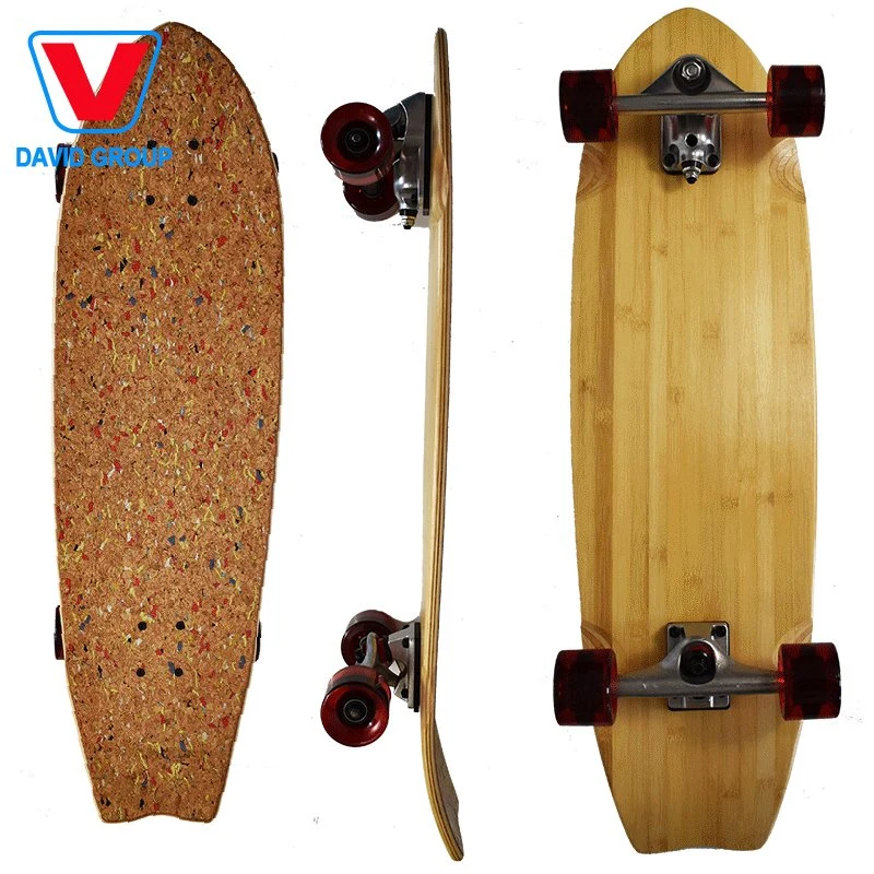 Costom Rodillo Mate de madera de bambú Set de skate Super Cruiser