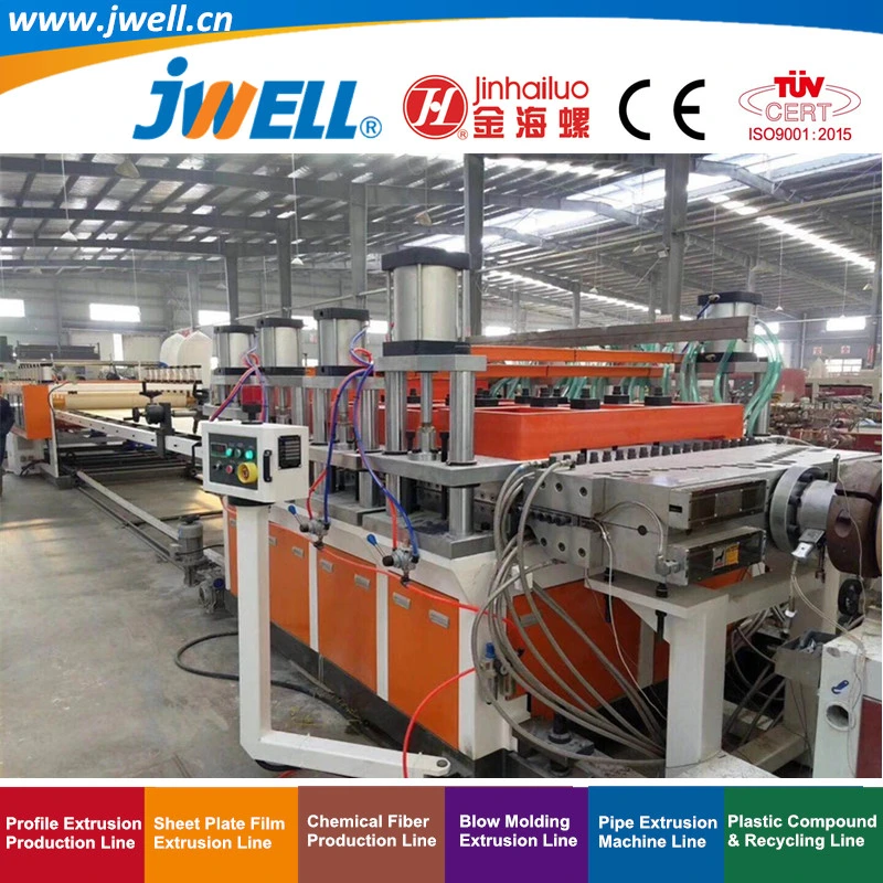 Jwell-PVC Plastic Semi-Skinning (WPC) Foam Sheet/Board Recycling Agricultural Making Extrusion Machine for Advertisement Exhibition Picture Frame UV Imitation