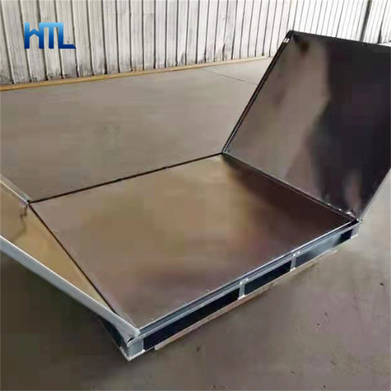 1000kg carga Galvanizado apilable plegable de acero duradero contenedor Paleta Caja