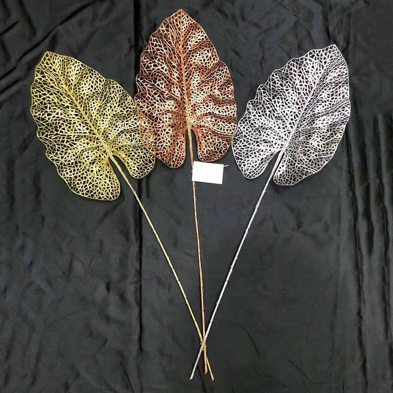 Christmas Leaves Picks Artificial Glitter Leaves Stems Xmas DIY Bouquet