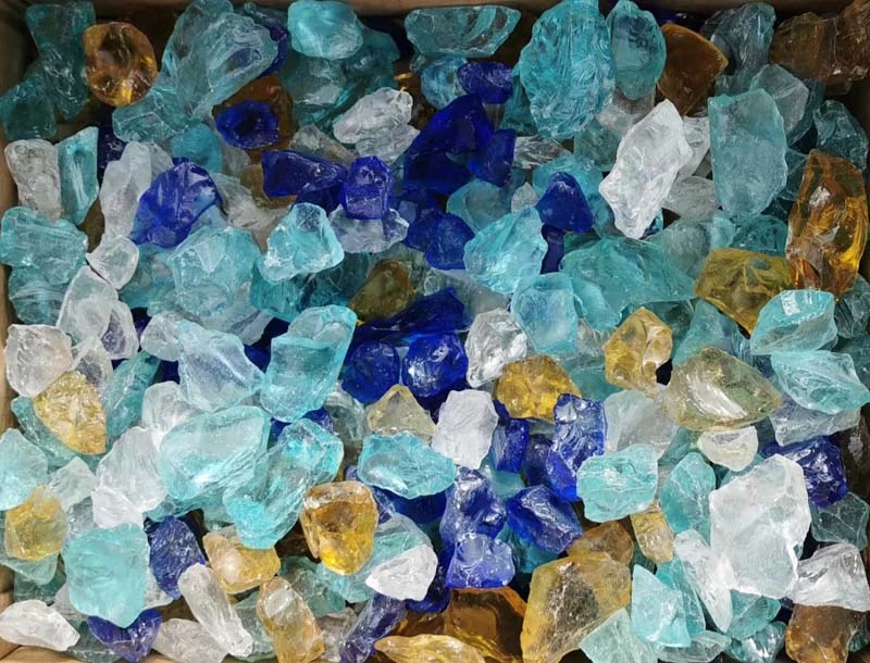 Cobalt Blue Landscape Glass Rock Glass Stone for Gabion Decorative