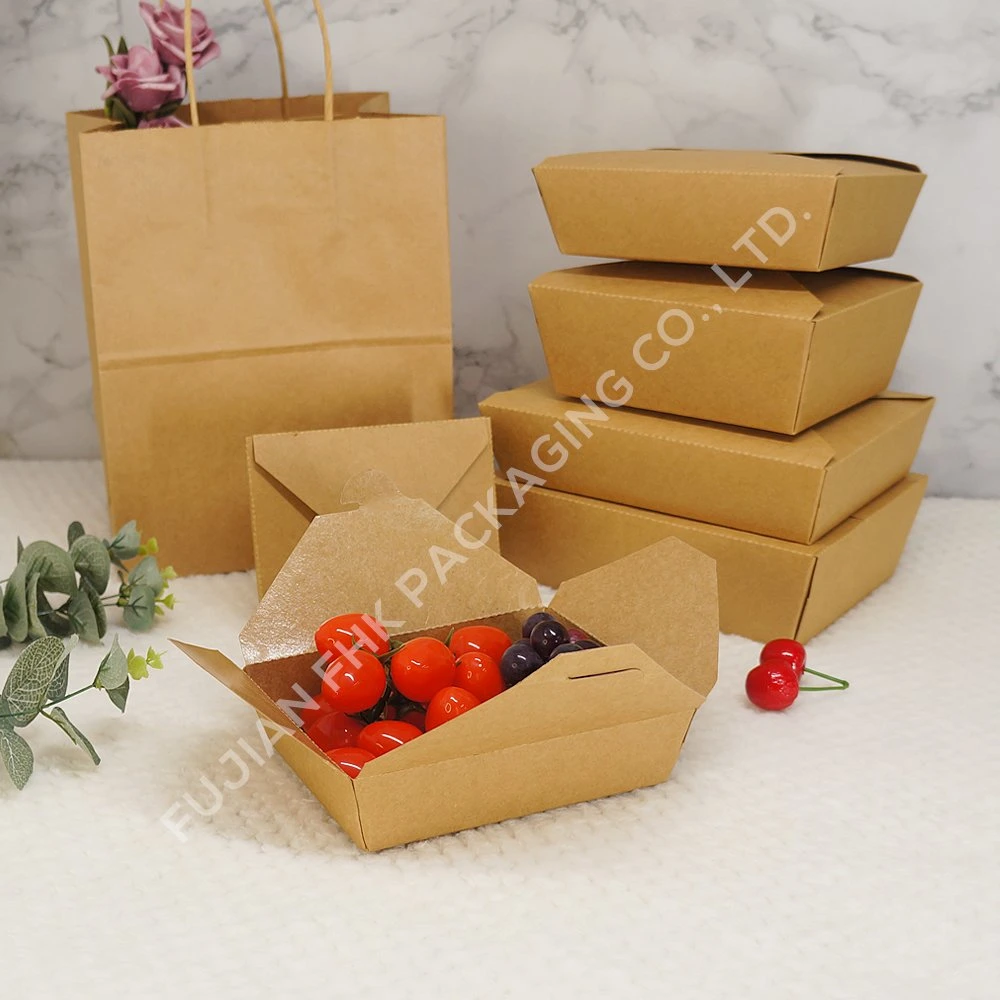 Wholesale/Supplier Rectangle Free Samples Disposable 1400ml Paper Packaging Boxes