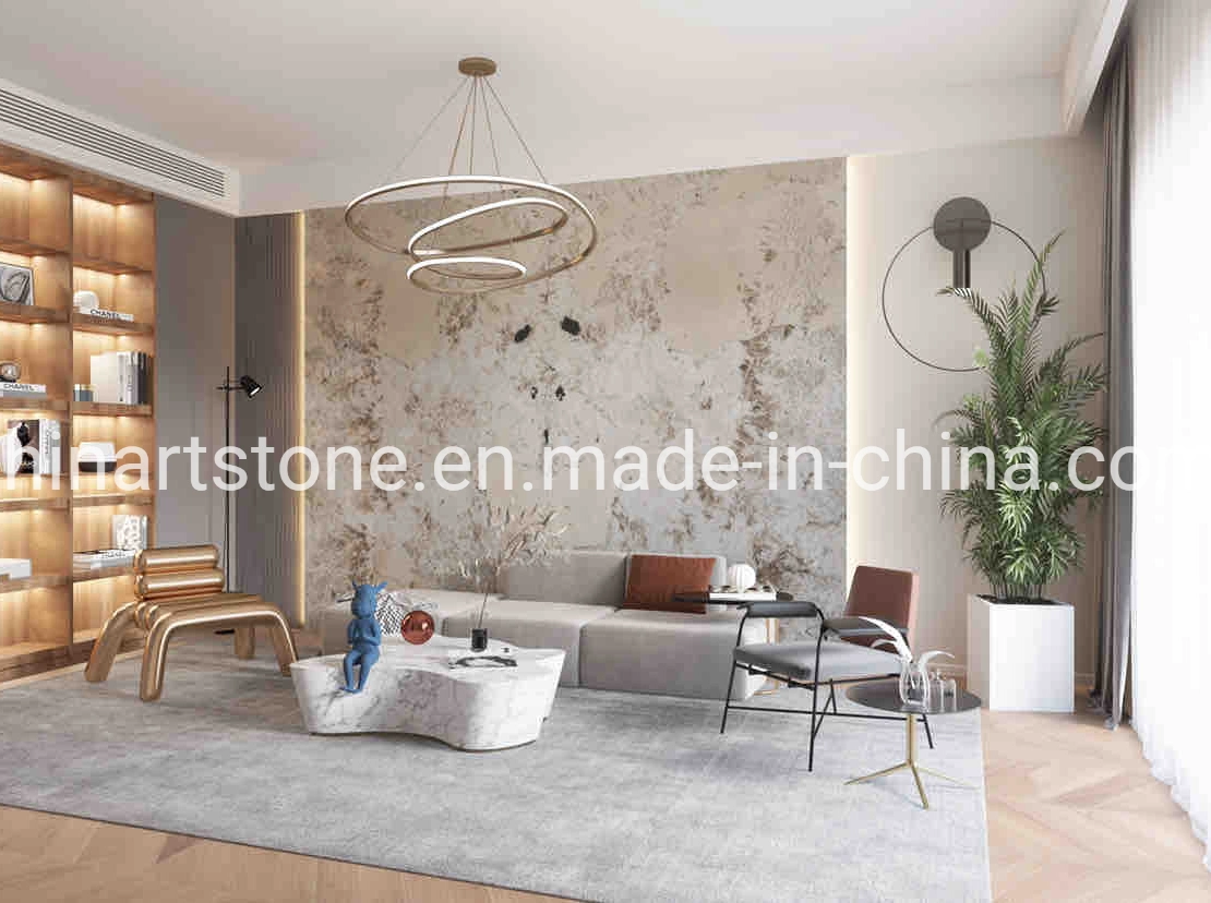 Nature Marble Granite Quartzite Stone Slab for Guestroom Wall