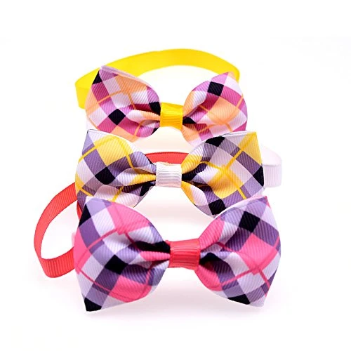 Pet Grooming Accessories Classic Plaid Style Pet Adjustable Dog Cat Bowties