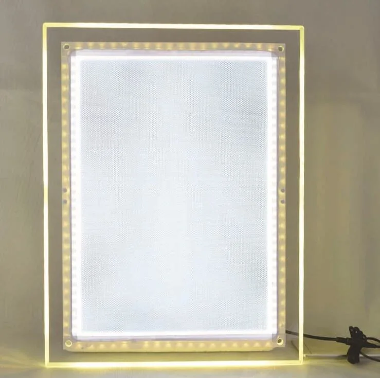 OEM Super Slim Hanging Acrylic Crystal LED Light Box