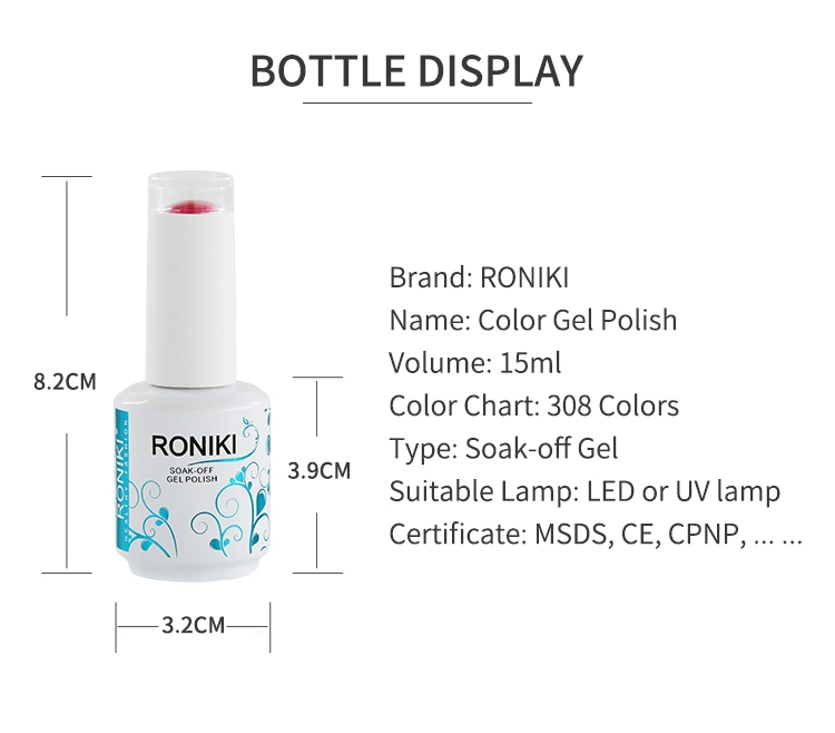 Roniki New Hot Sale Nail Gel Polish Collection UV Neon Gel Polish Nail Polish