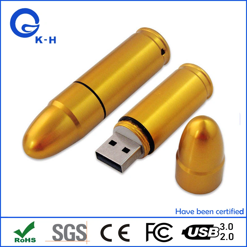 Personalisiert mit Ihrem Logo Bullet förmigen USB-Flash-Speicher