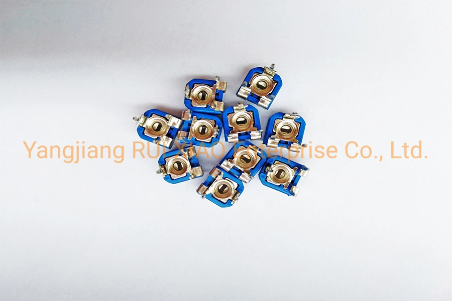 Blue and White Adjustable Resistance Potentiometer RM065-472 Horizontal Trimming Potentiometer 4K7 Ohm, Rice Cooker, TV Set, Rice Cooker