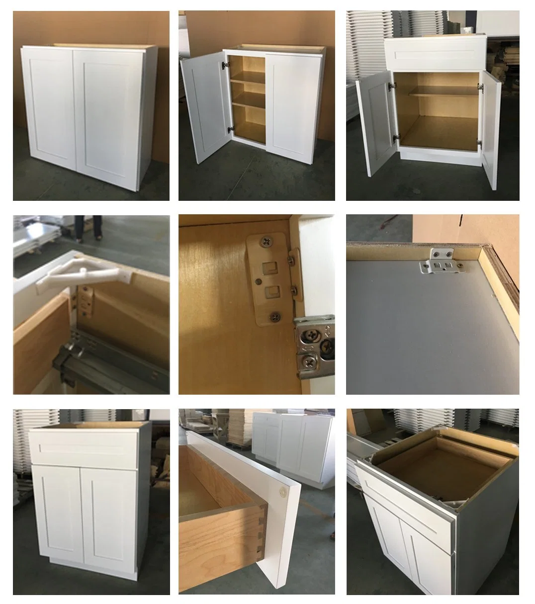 Wholesale/Supplier Plywood Box Solid Birch Wood Door Cabinets Kitchen Manufacturer