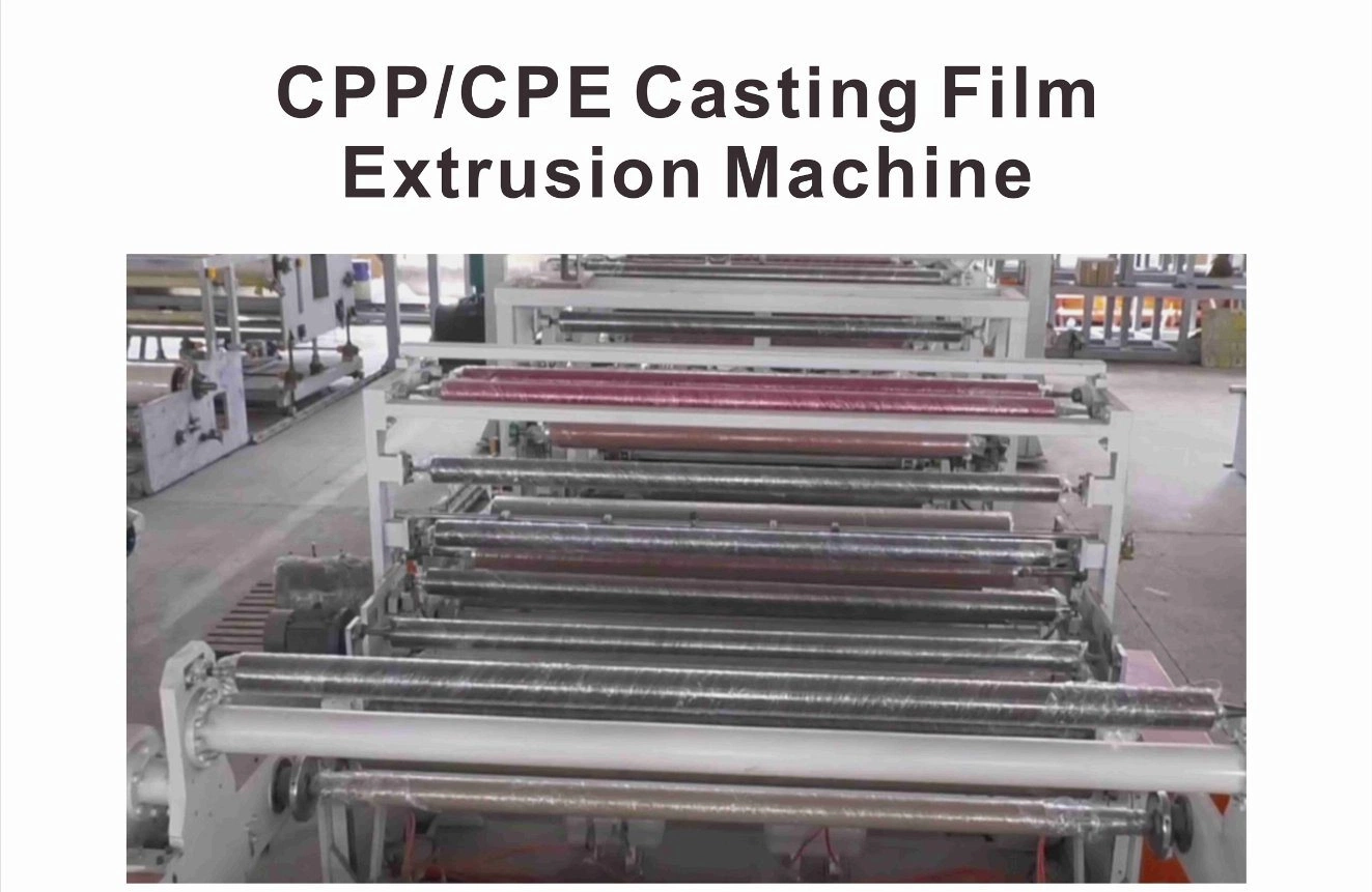 Recycling PP PE Material Casting Film Extrusion automatische Produktionslinie