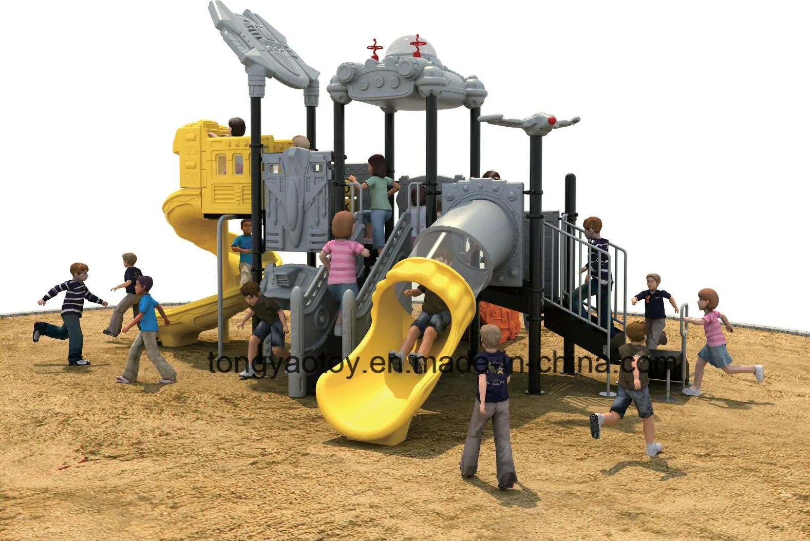 China Low Price High quality/High cost performance Plastic Slide Outdoor Preschool Adventure Playground Equipment for Children (TY-70232)