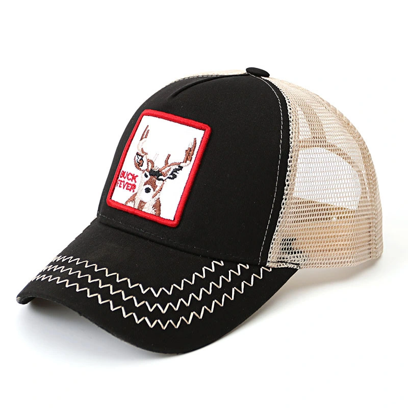 Gorra de béisbol con bordado animal Nuevo malla de verano para hombres y mujeres Sombrero de Trucker animal alcanzó el máximo de la gorra al por mayor