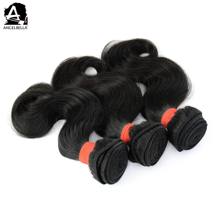 Angelbella Brazilian Hair Weaving Natural Black Hair Weft 100% Human Hair