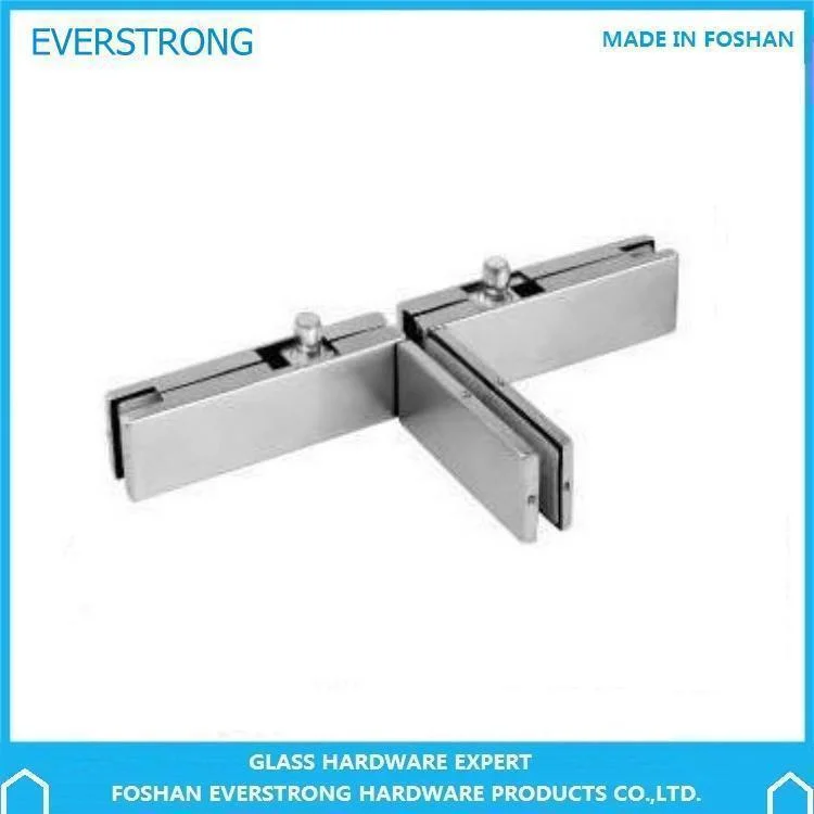 Stainless Steel and Aluminum Alloy Office Tempered Glass Door Patch Fittings for 3 Panel