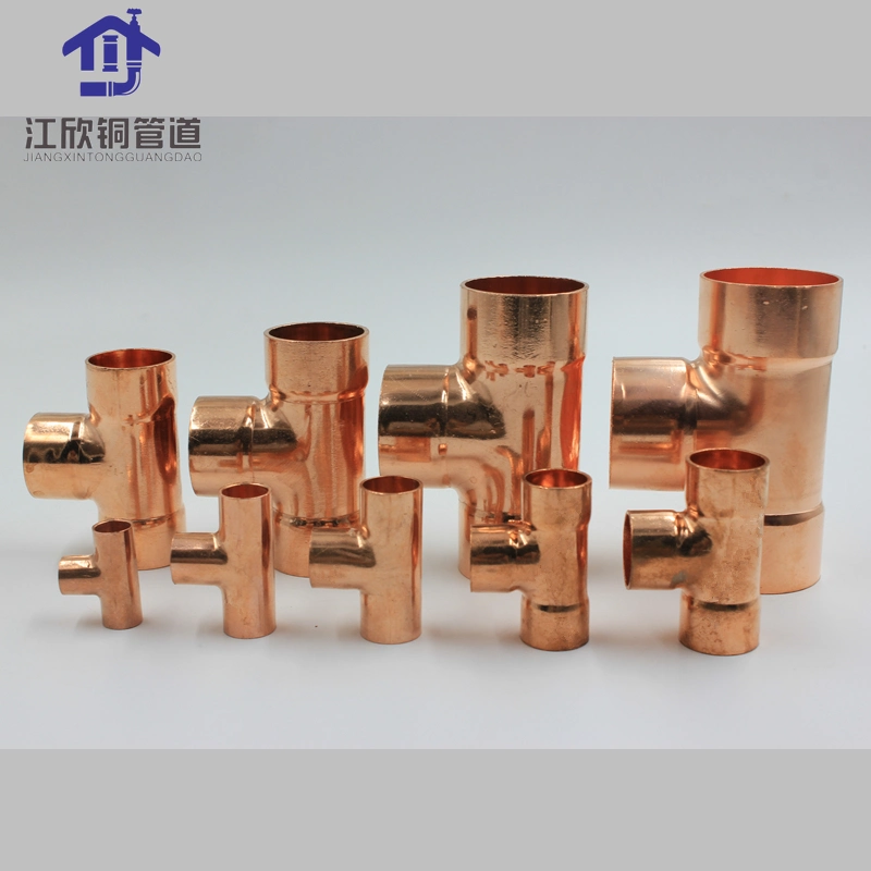 Copper Tee Reducer Connector Water Pipe Fittings