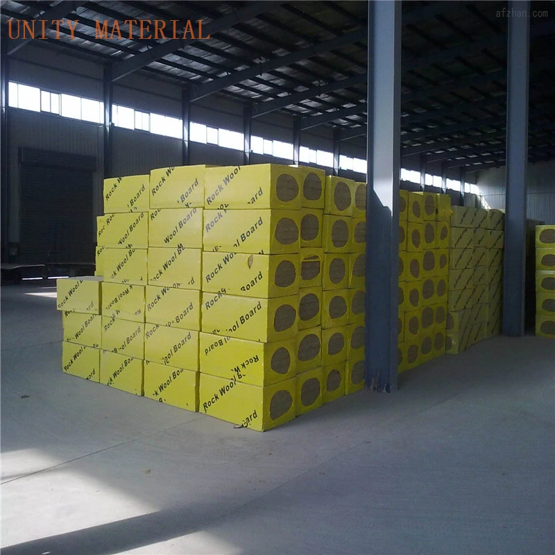 100 120 140 160 Kg/M3 Density Rockwool High Density Mineral Wool Rock Wool Board Panel with Aluminum Foil Sandwich Sheet