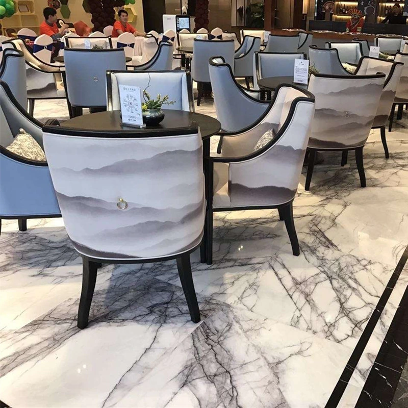 China Natural Lilac White Marble Sstone for Round Dining/Coffee Table Flooring/Wall/Countertop