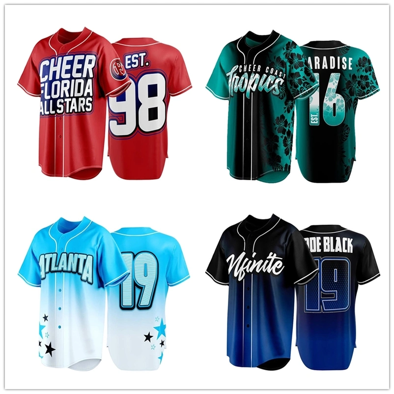 Polyester Sportswear Breathable Baseball Shirts Fashion Sublimation Baseball Jerseys for Men