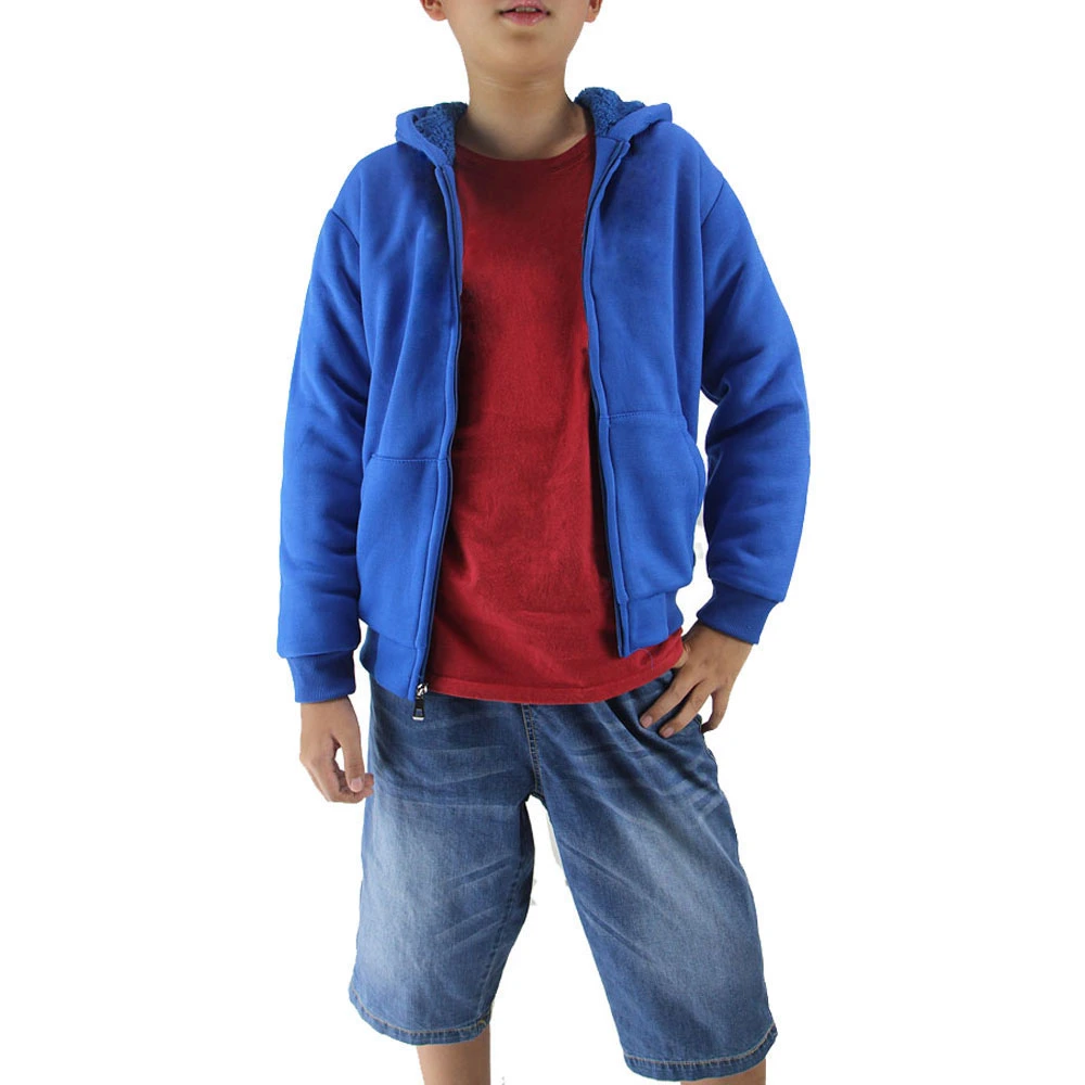 Boy's Hoodie Sherpa Lined Full Zip