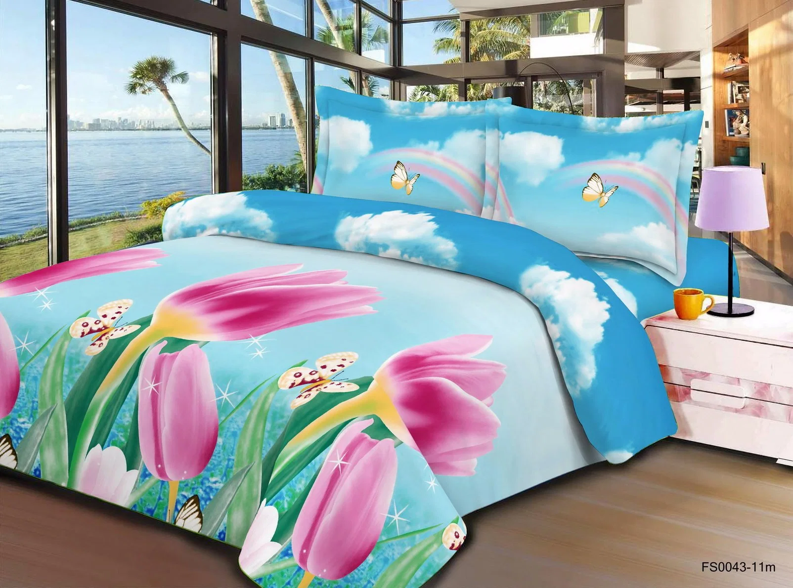 100% Polyester Printed Fabric for Making Bed Sheets Singapore Jakarta, Indonesia 80gsn Indonesian Bedding Fabric