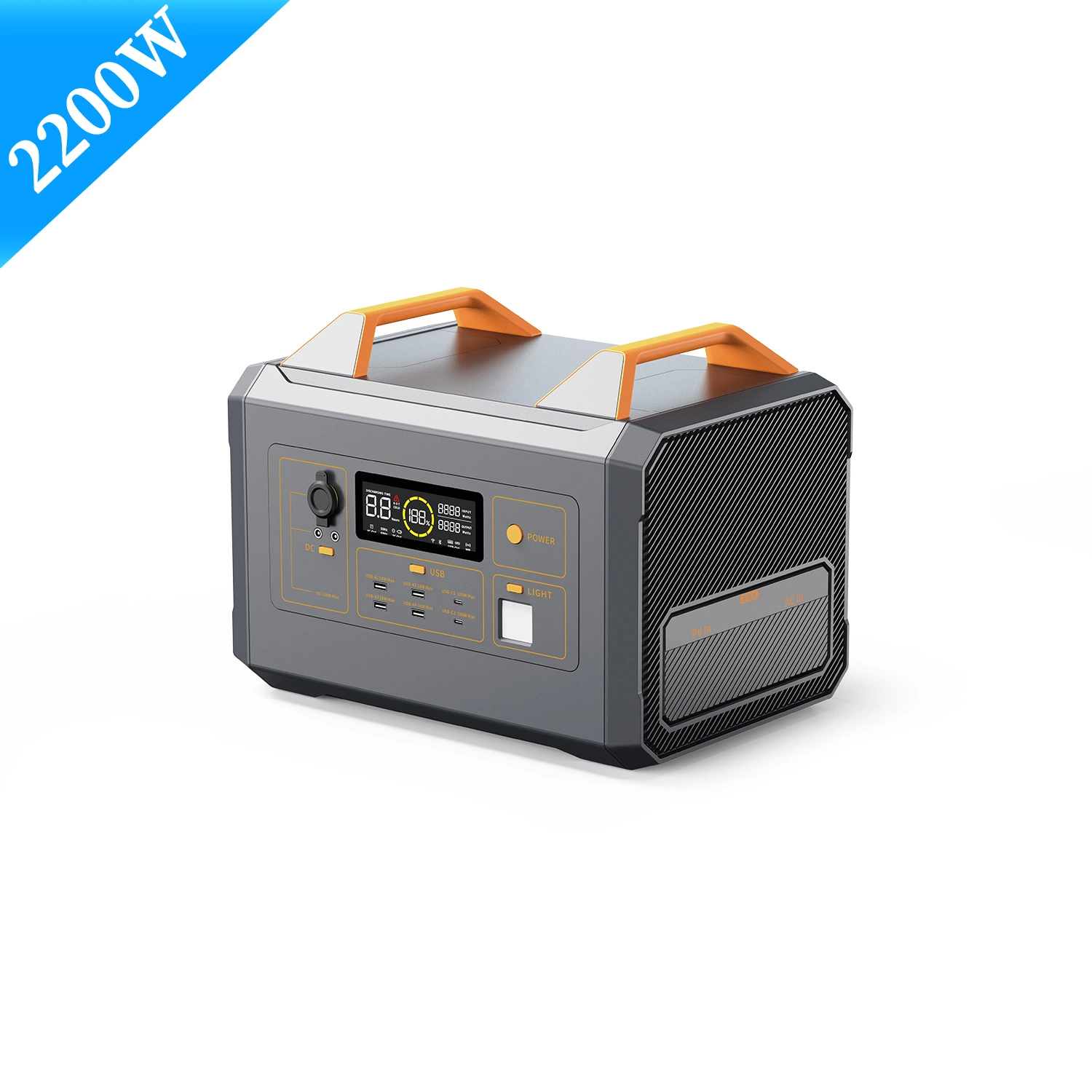 OEM Portable Station 22kg Mobile Lithium-Ion Power Bank LiFePO4 Battery 2200W