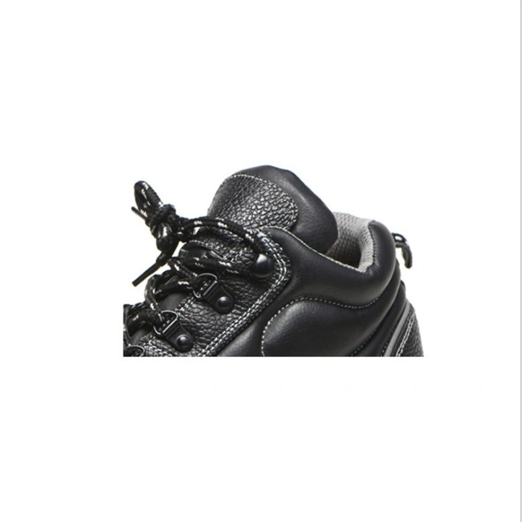 Black Colour Industry Cow Split Leather Safety Work Shoes