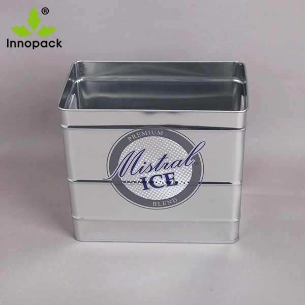 Printed 5L Square Metal Beer Ice Bucket with Handle