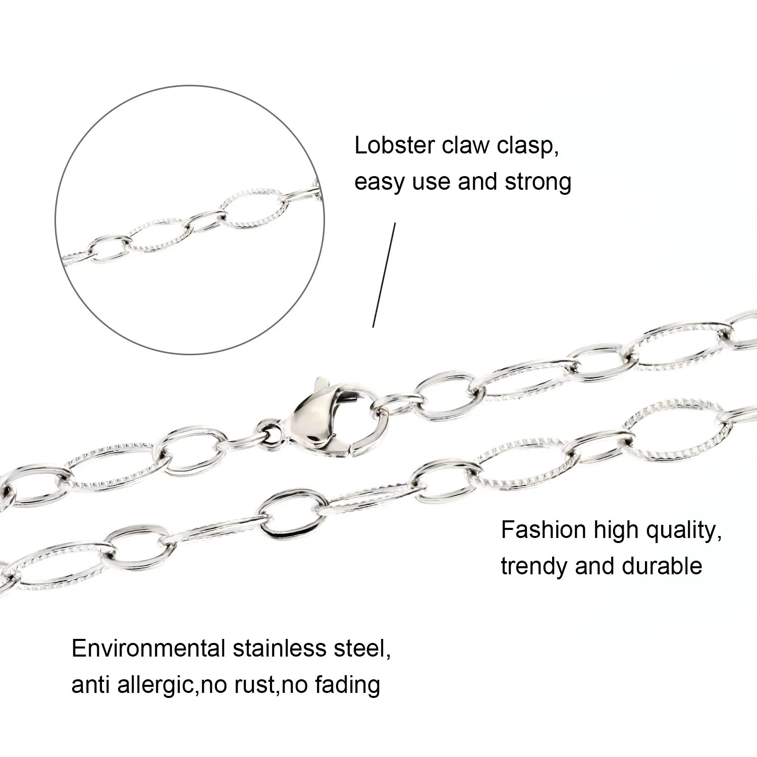 New Model Necklace Jewelry Accessories Bracelet Anklet Necklace Lady Fashion Jewellery Stainless Steel Gold Plated