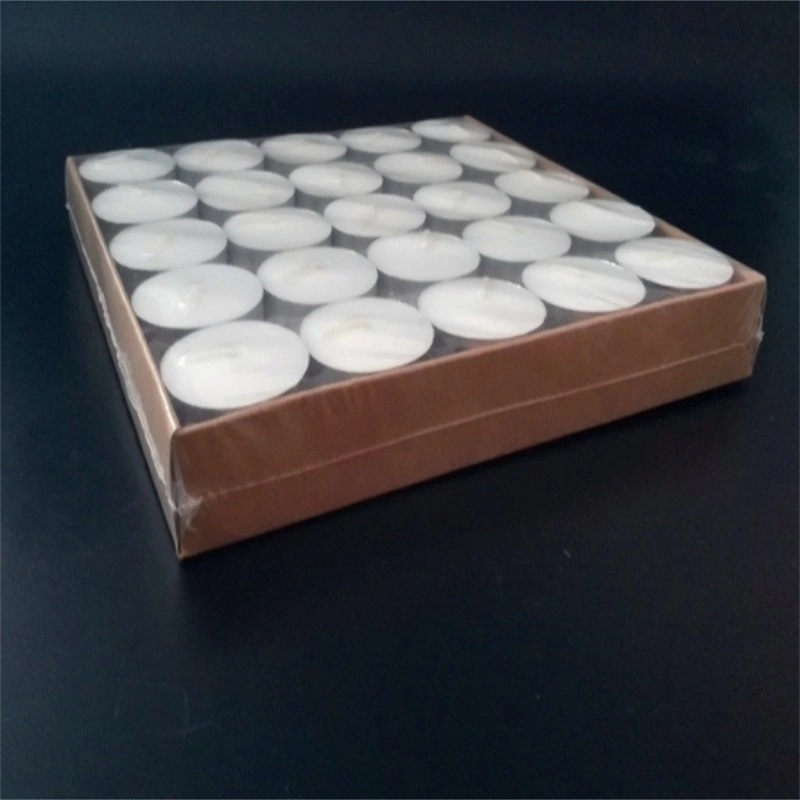 La decoración del hogar de la luz de velas de té sin perfume 100PCS Box Pack Velas Candelitas blanco